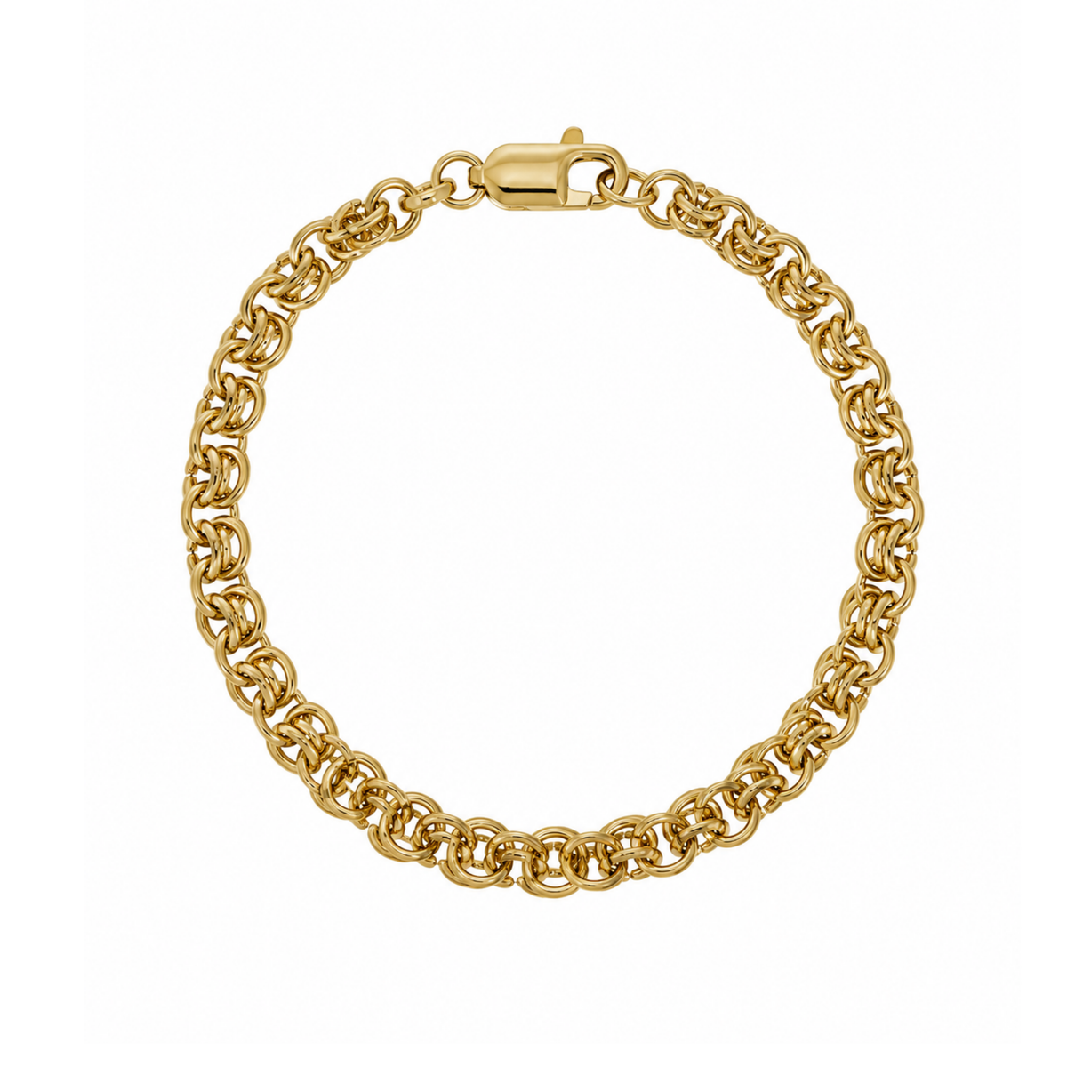 PULSERA TEJIDA BAÑO DE ORO