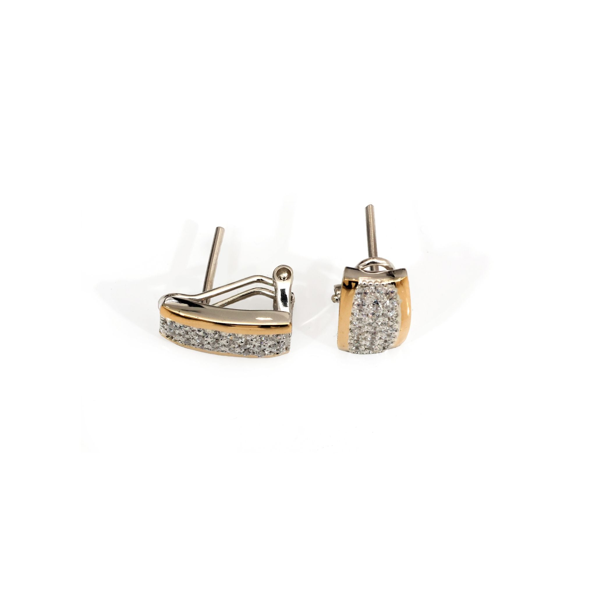 ARETES CENTELLOS  PLATA Y ORO