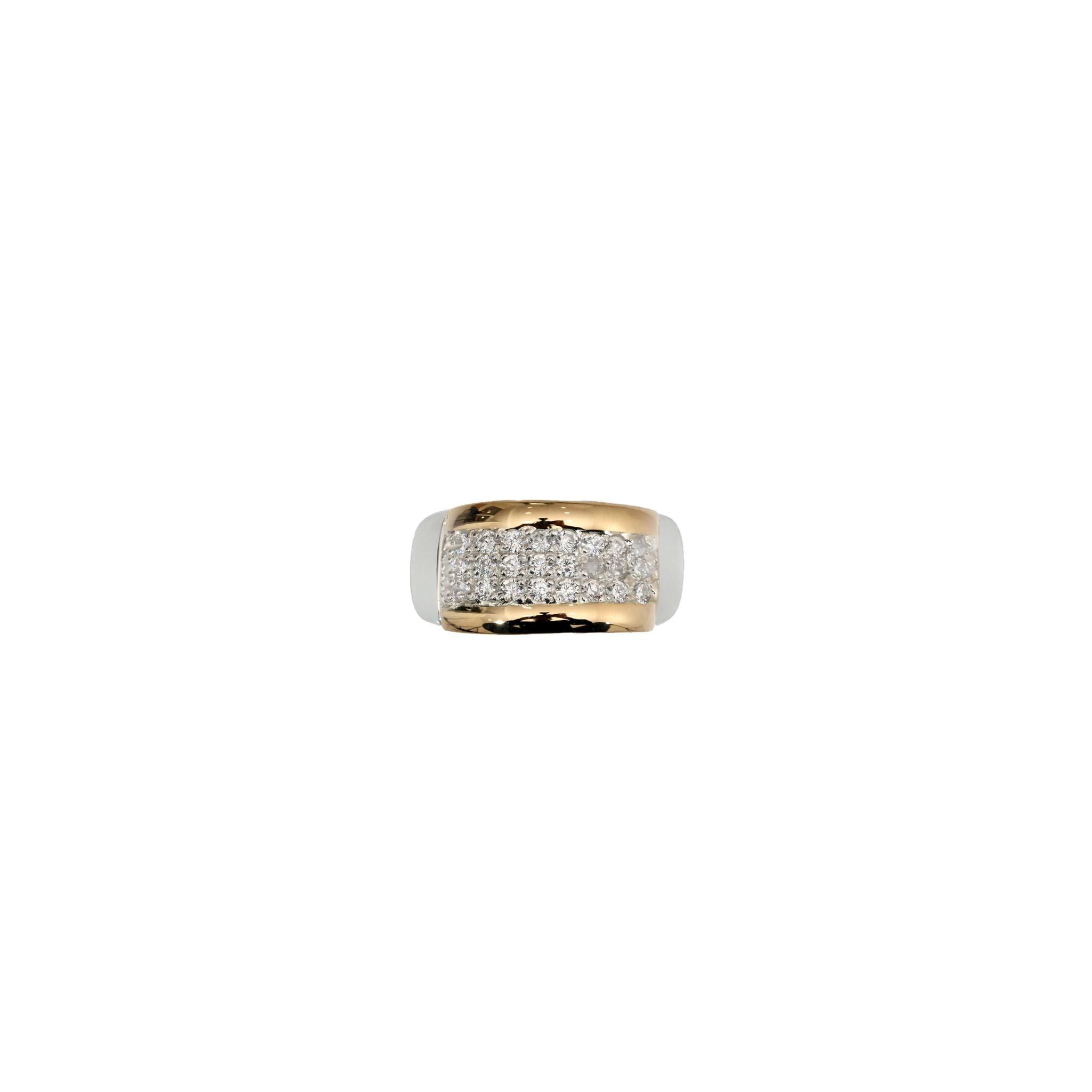 ANILLO CENTELLOS PLATA Y ORO