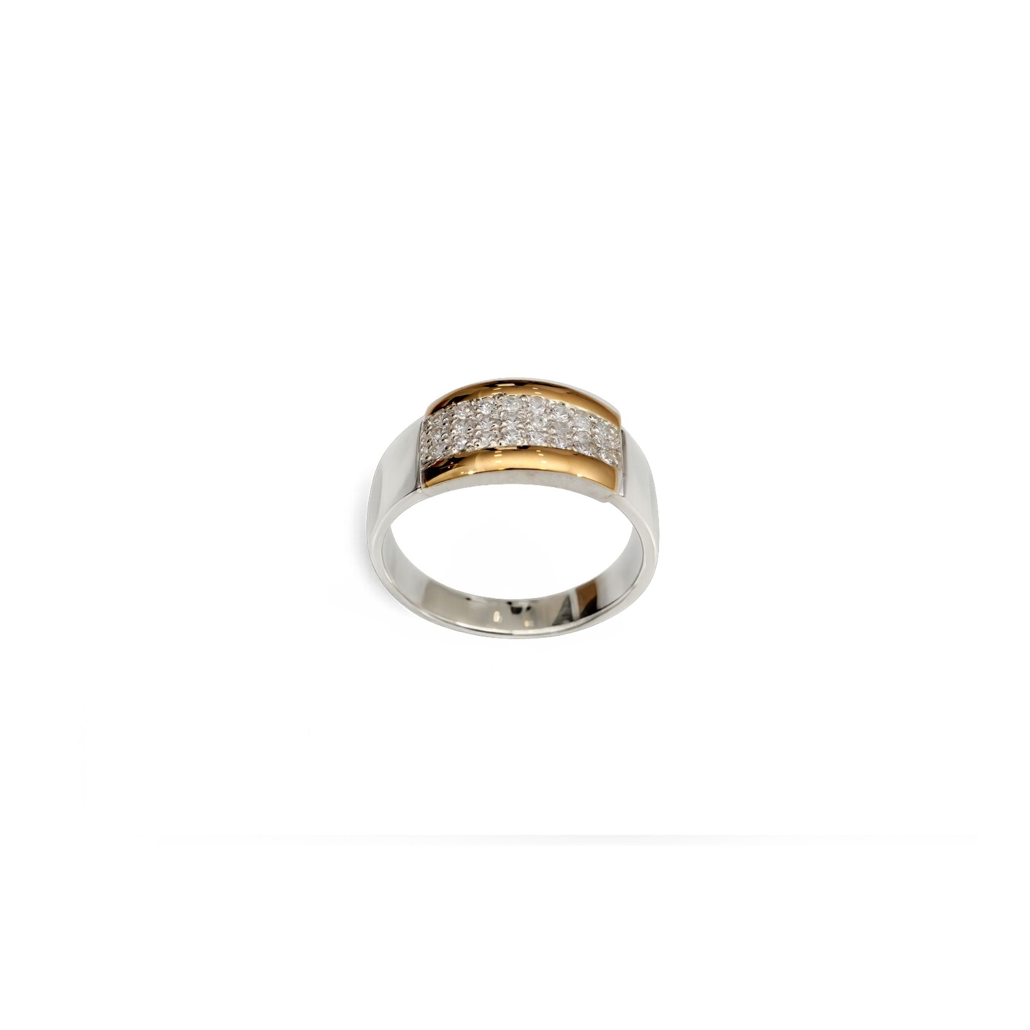 ANILLO CENTELLOS PLATA Y ORO