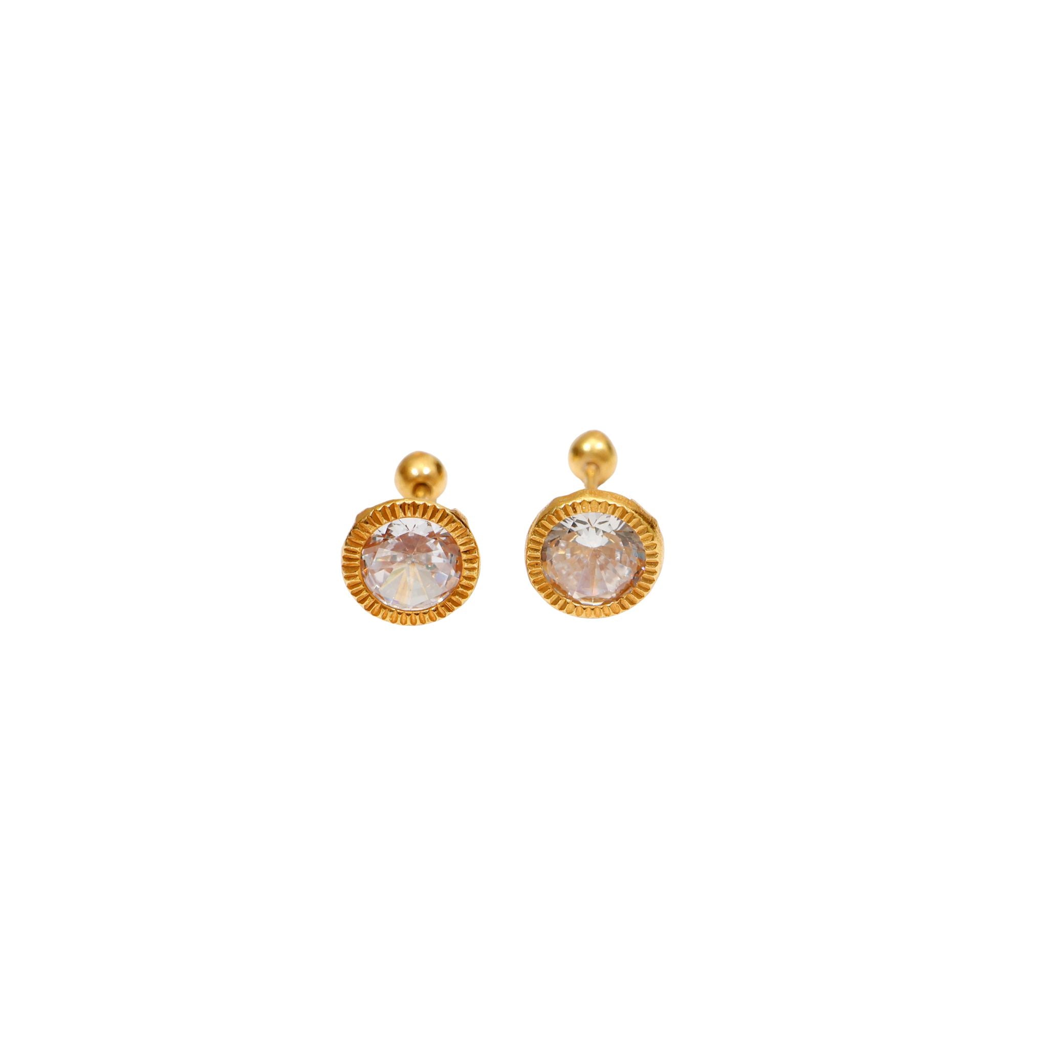 ARETES CIRCÓN BAÑO DE ORO