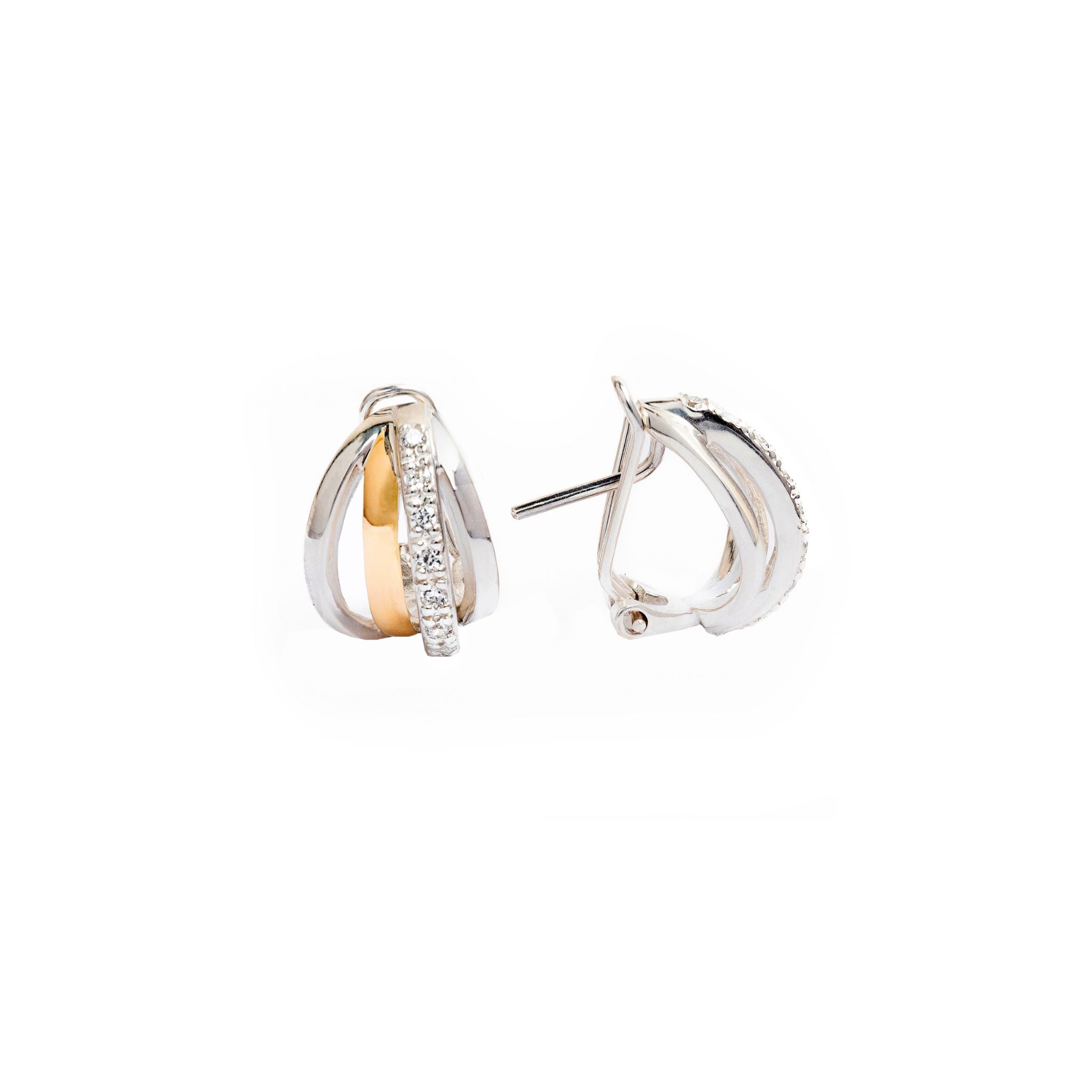 ARETES LÍNEAS PLATA Y ORO