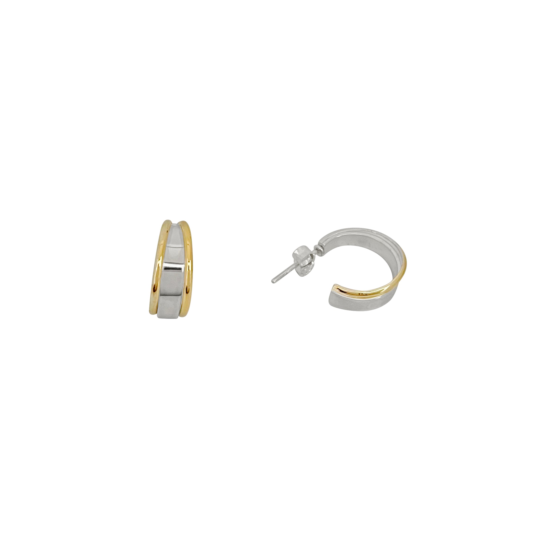 ARGOLLAS CON FILO PLATA Y ORO