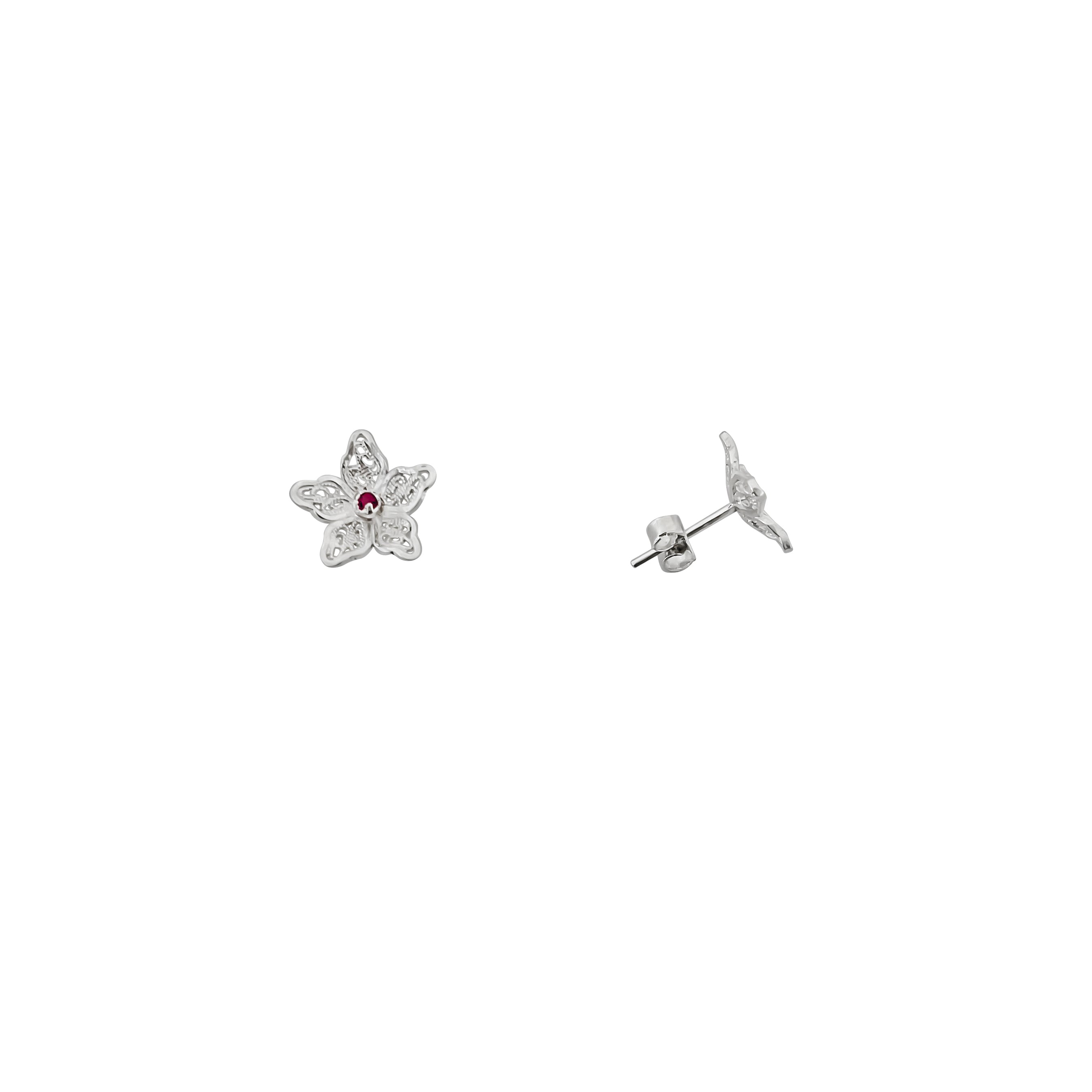 ARETES ORQUÍDEA FILIGRANA