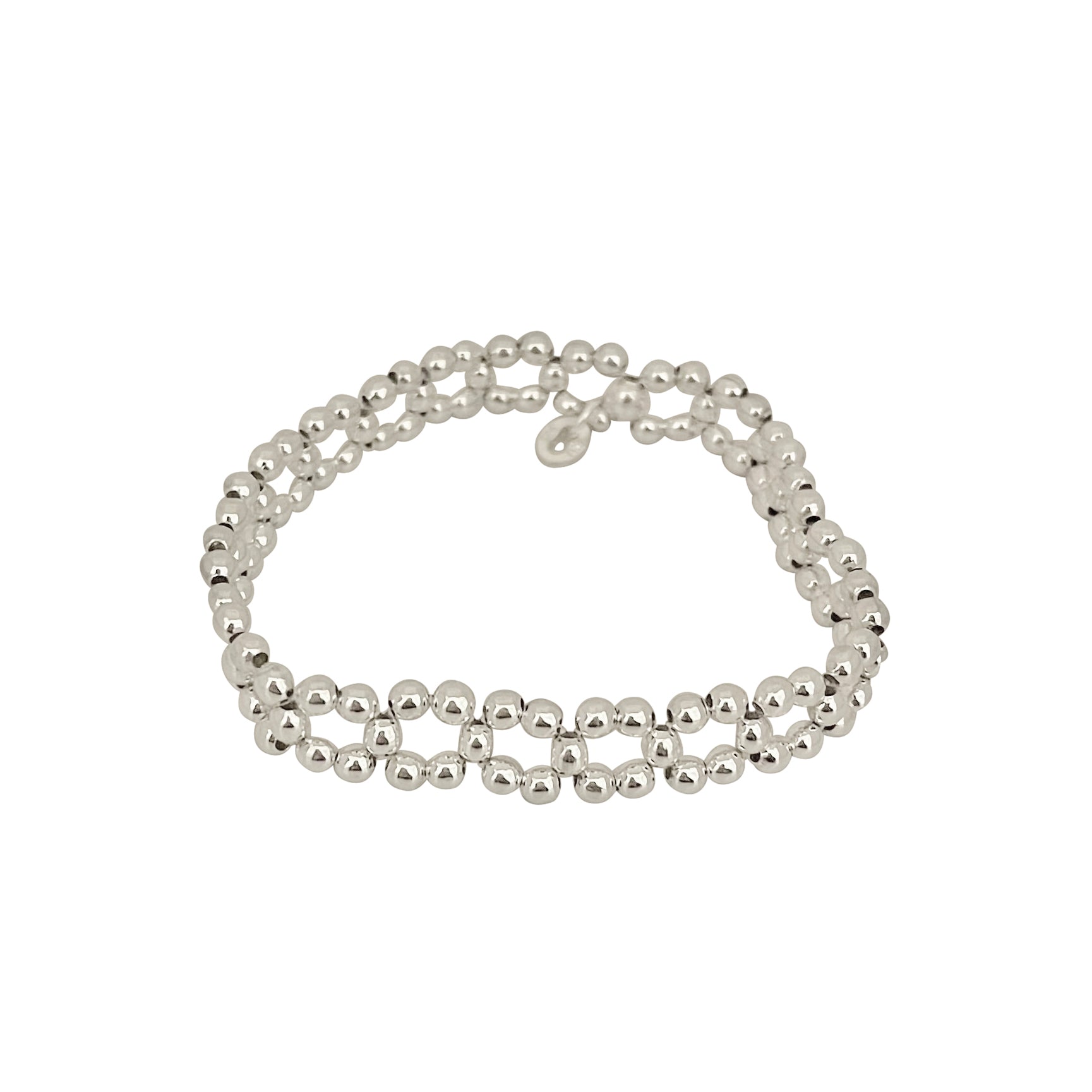 PULSERA BOLITAS TEJIDAS
