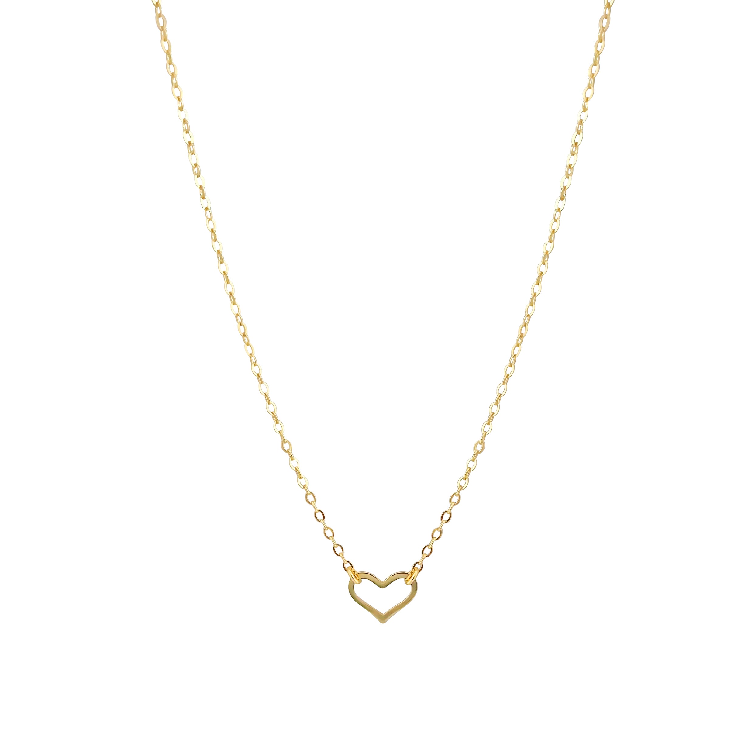 CADENA CORAZON BAÑO DE ORO
