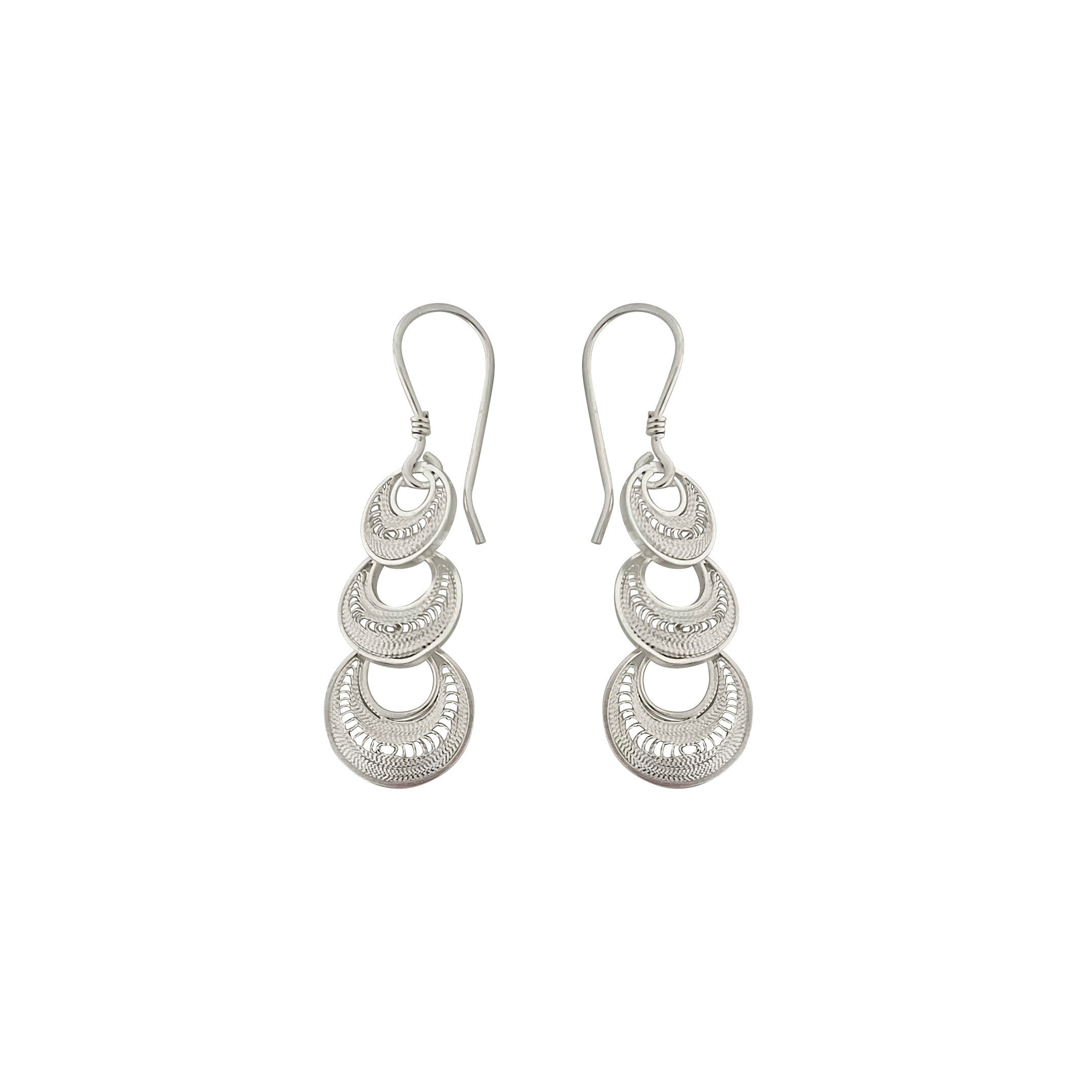 ARETES LUNAS FILIGRANA