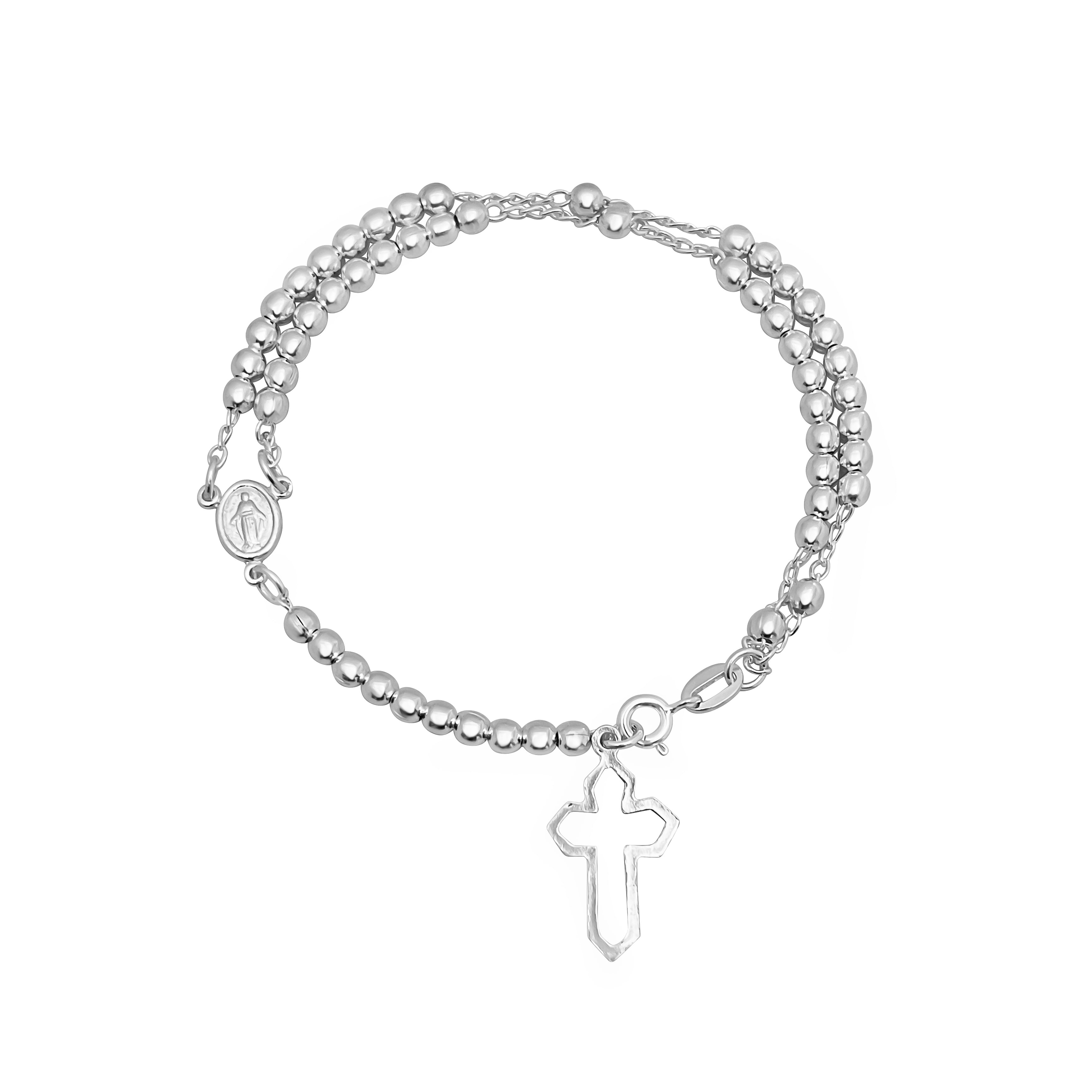 PULSERA DE BOLAS Y MEDALLA