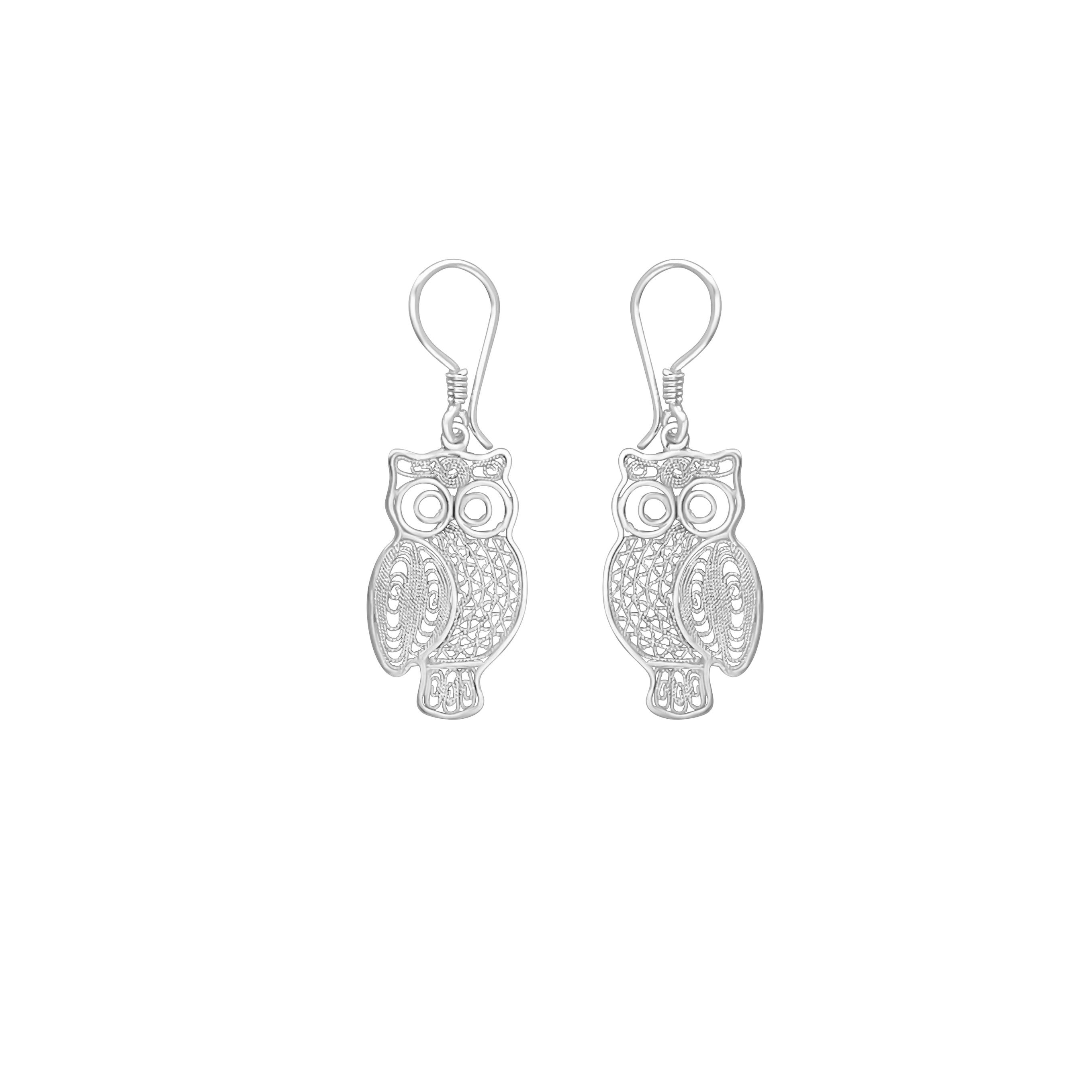 ARETES BÚHO FILIGRANA