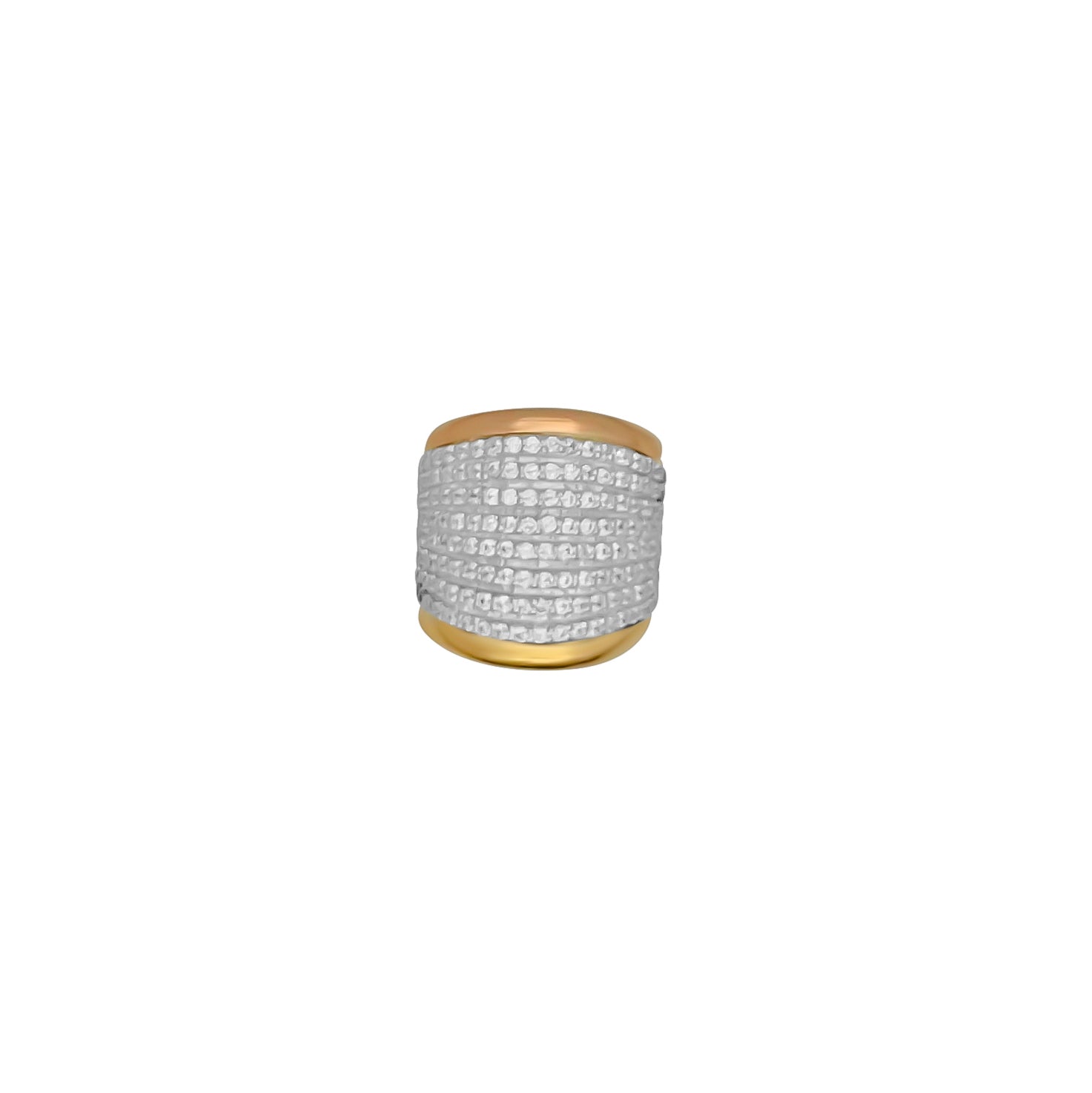 ANILLO BRILLANTE PLATA Y ORO