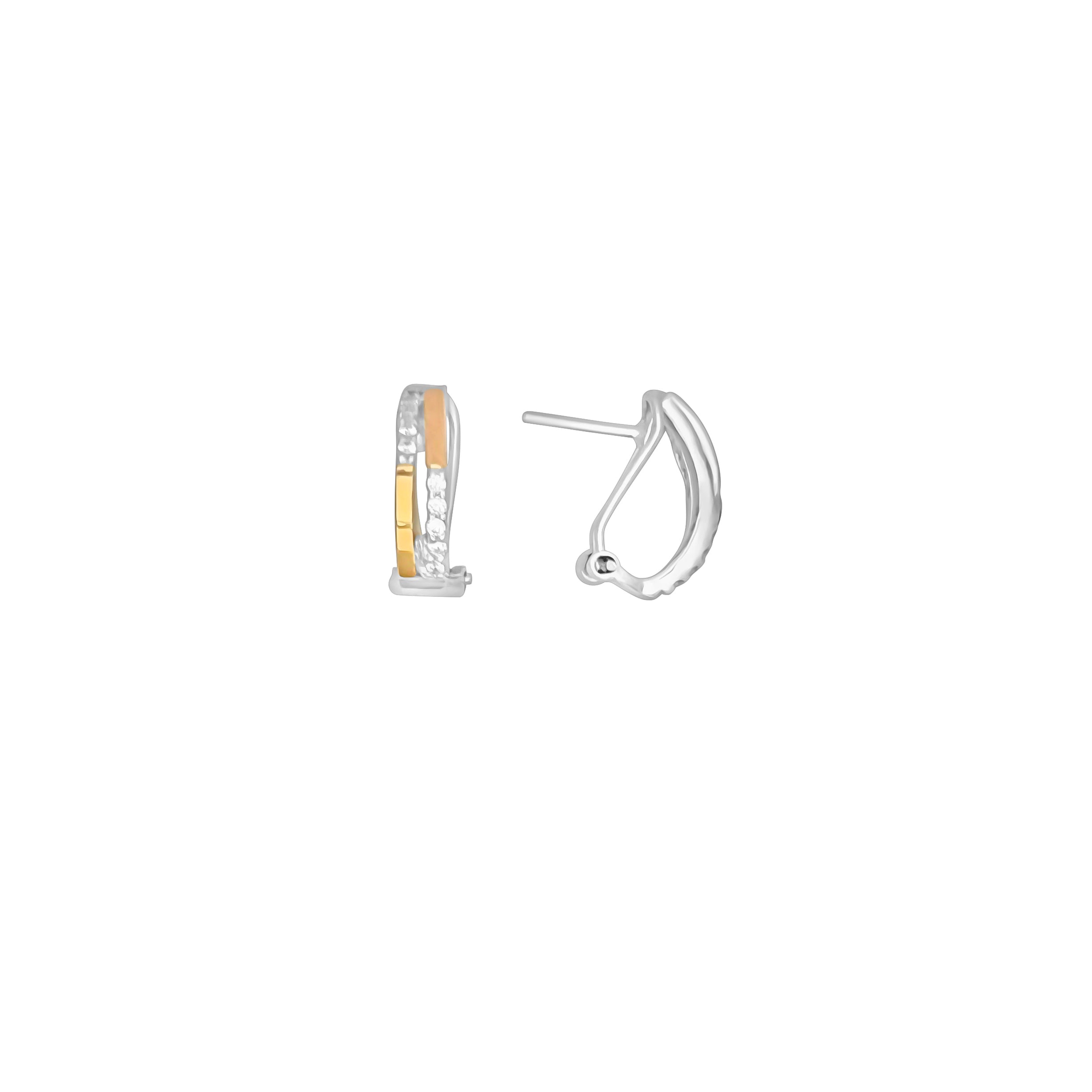 ARETES ALFIL PLATA Y ORO
