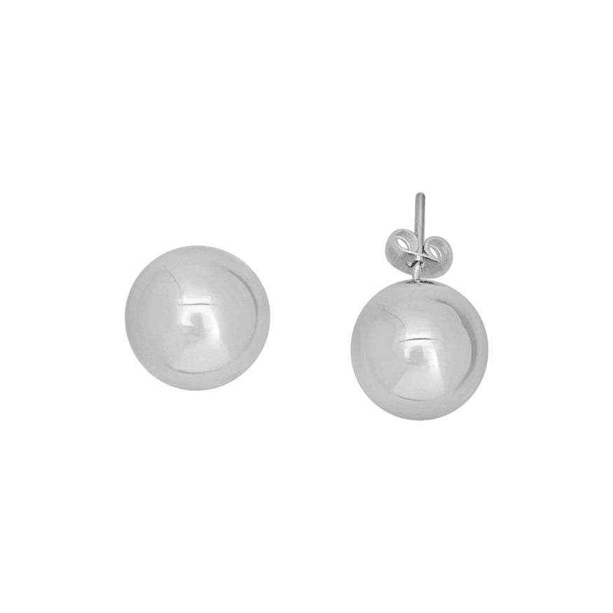 ARETES DE BOLA DE PLATA