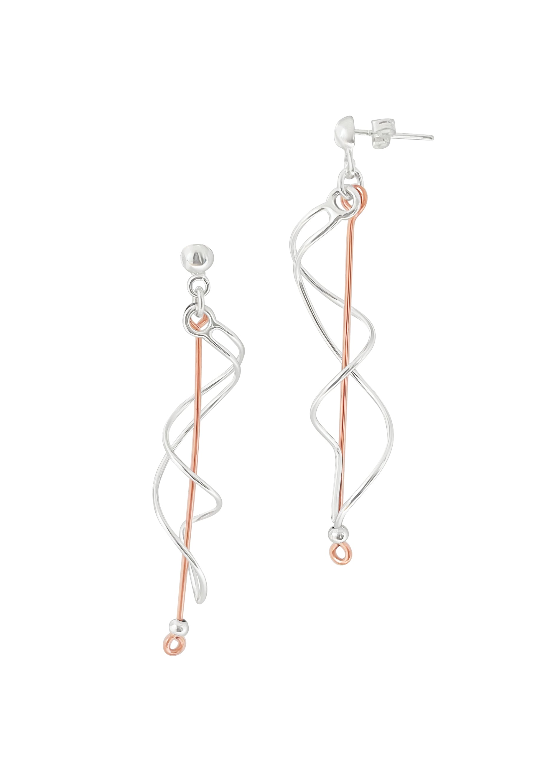 ARETES CHUROS BAÑO DE PLATA