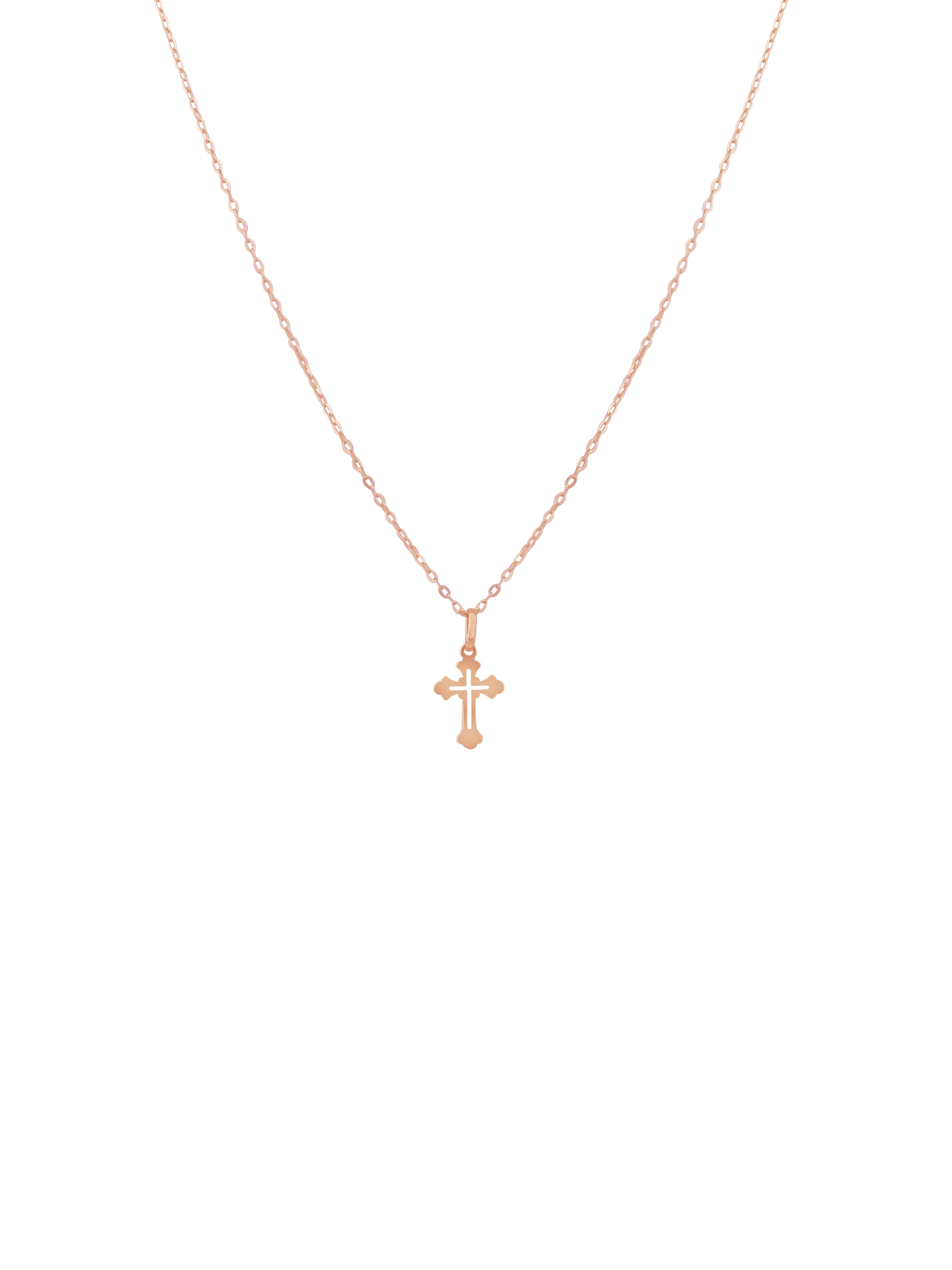 CADENA CRUZ CAPULLOS BAÑO DE ORO