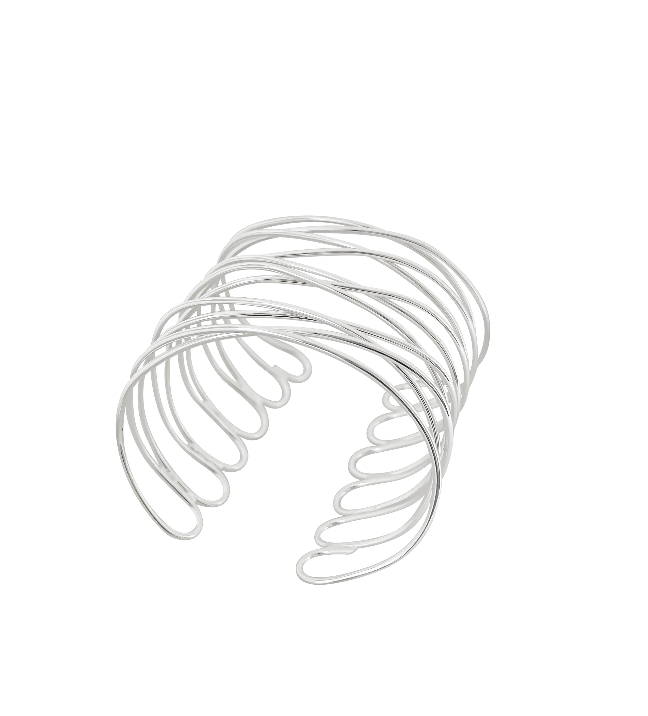 BRAZALETE OLAS BAÑO DE PLATA