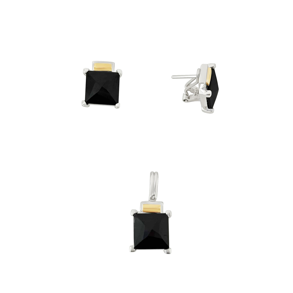 JUEGO CUADRO PLATA Y ORO