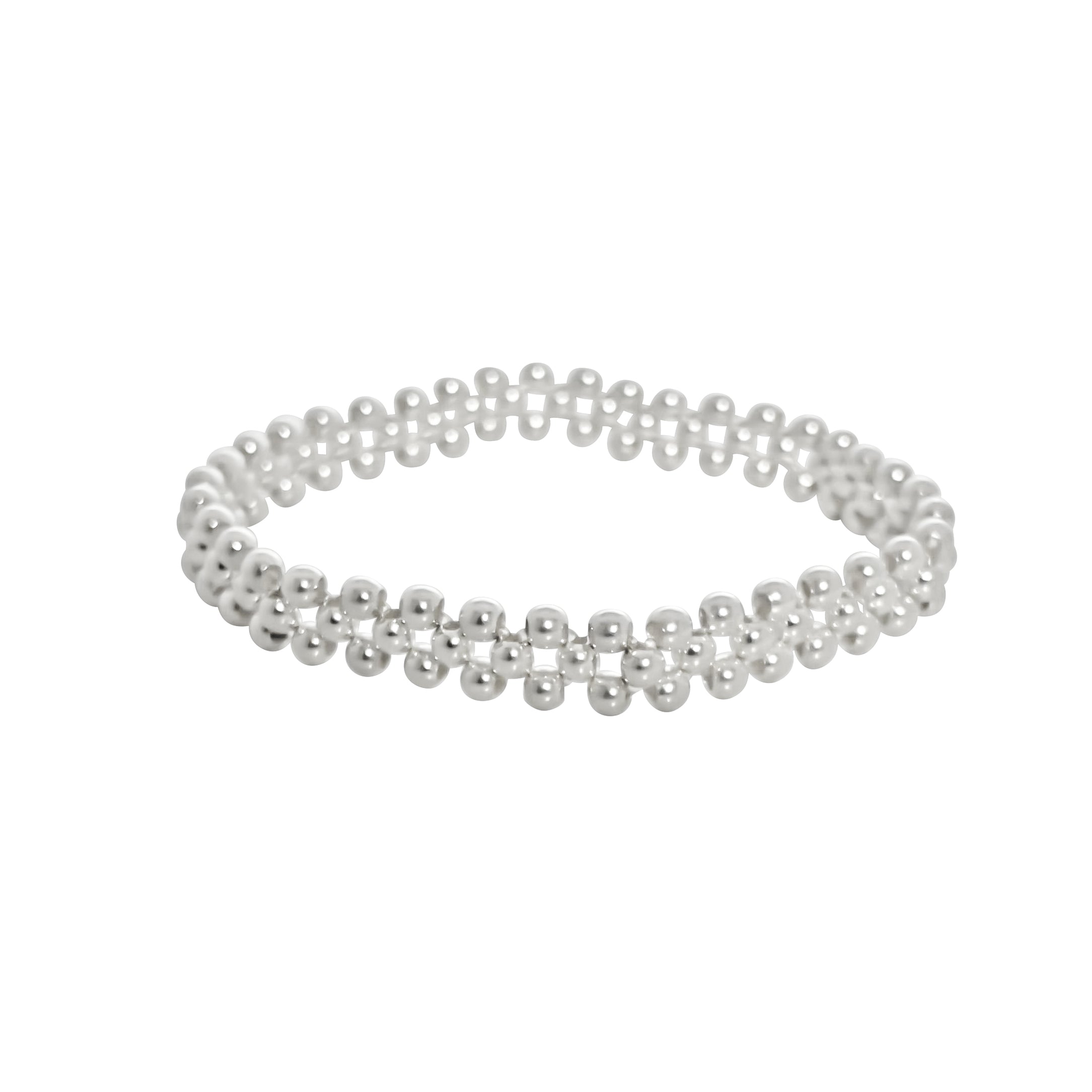 PULSERA BOLITAS TEJIDAS