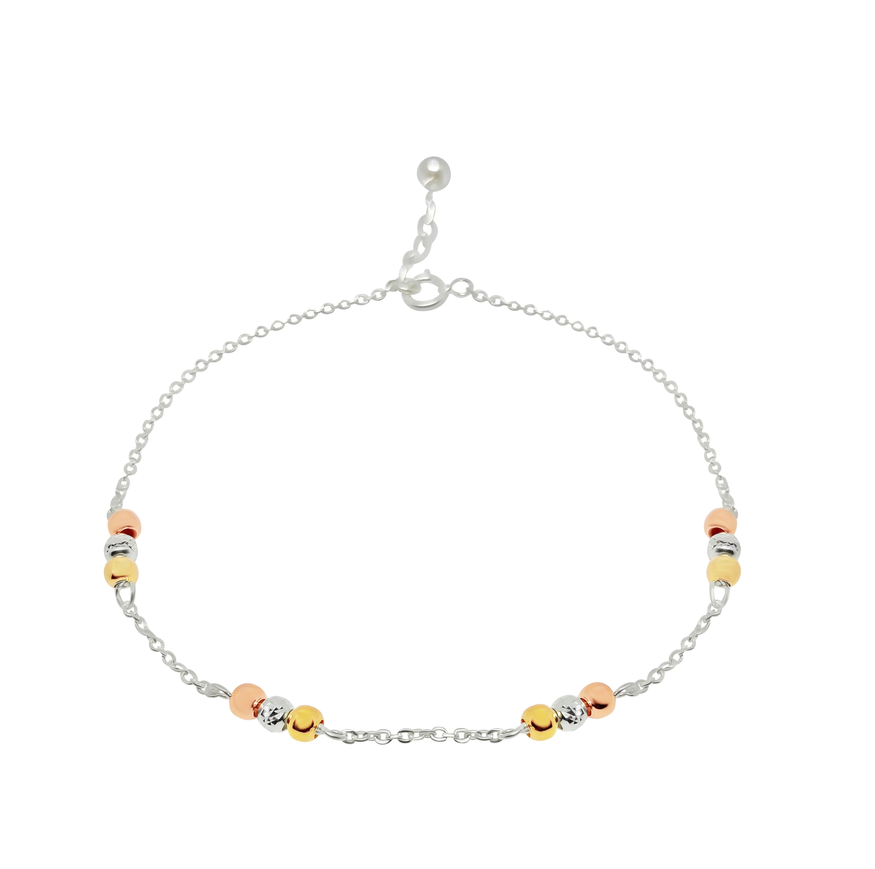 PULSERA BOLITAS BAÑO DE ORO