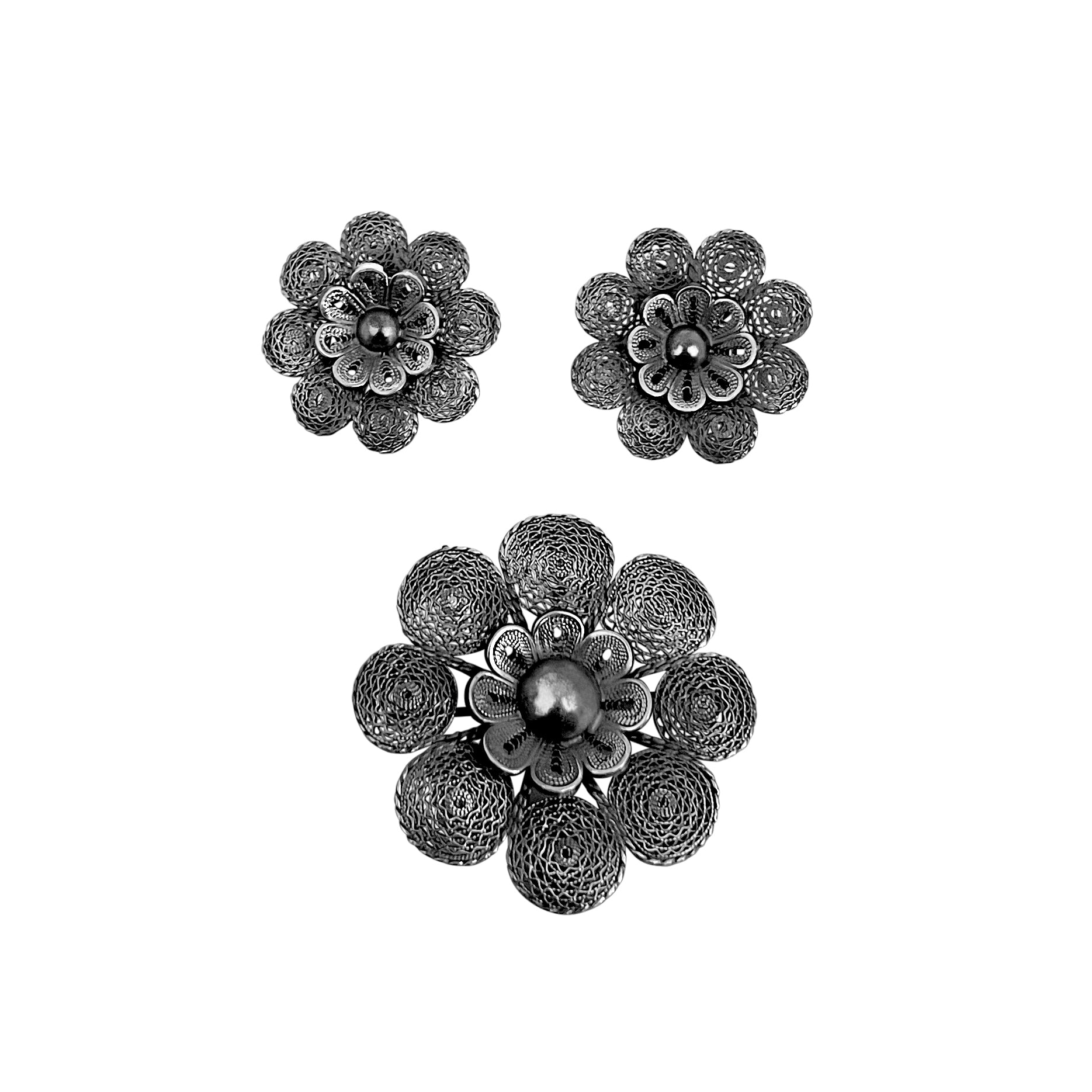 JUEGO FLOR DOBLE FILIGRANA