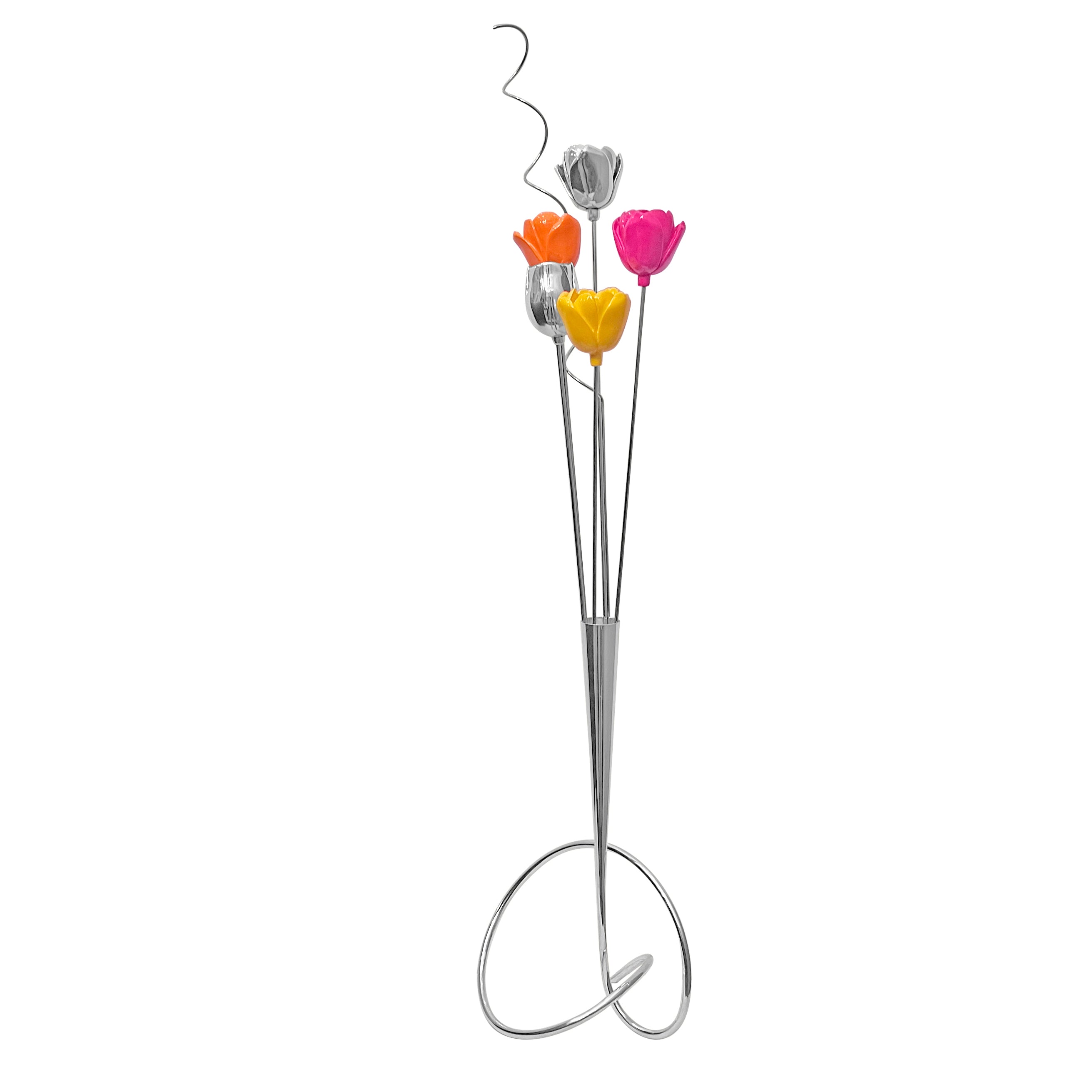 FLORERO BAÑO DE PLATA