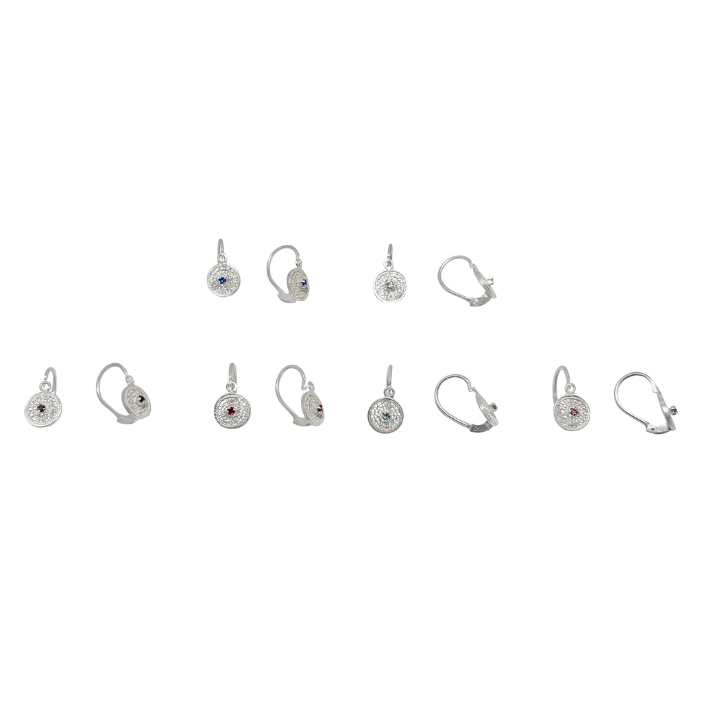 ARETES CIRCULOS CON COLOR FILIGRANA