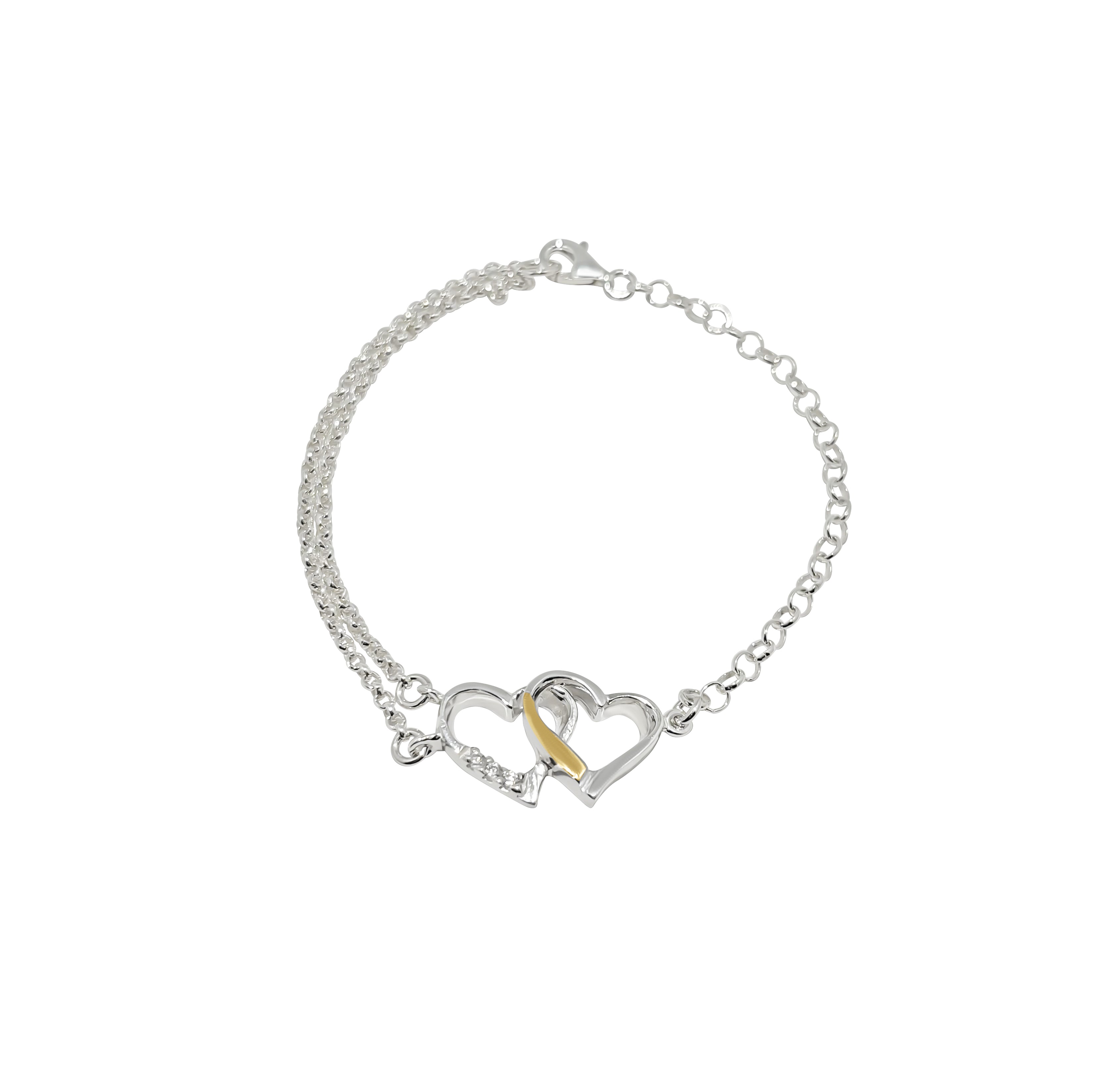 PULSERA CORAZONES ENLAZADOS