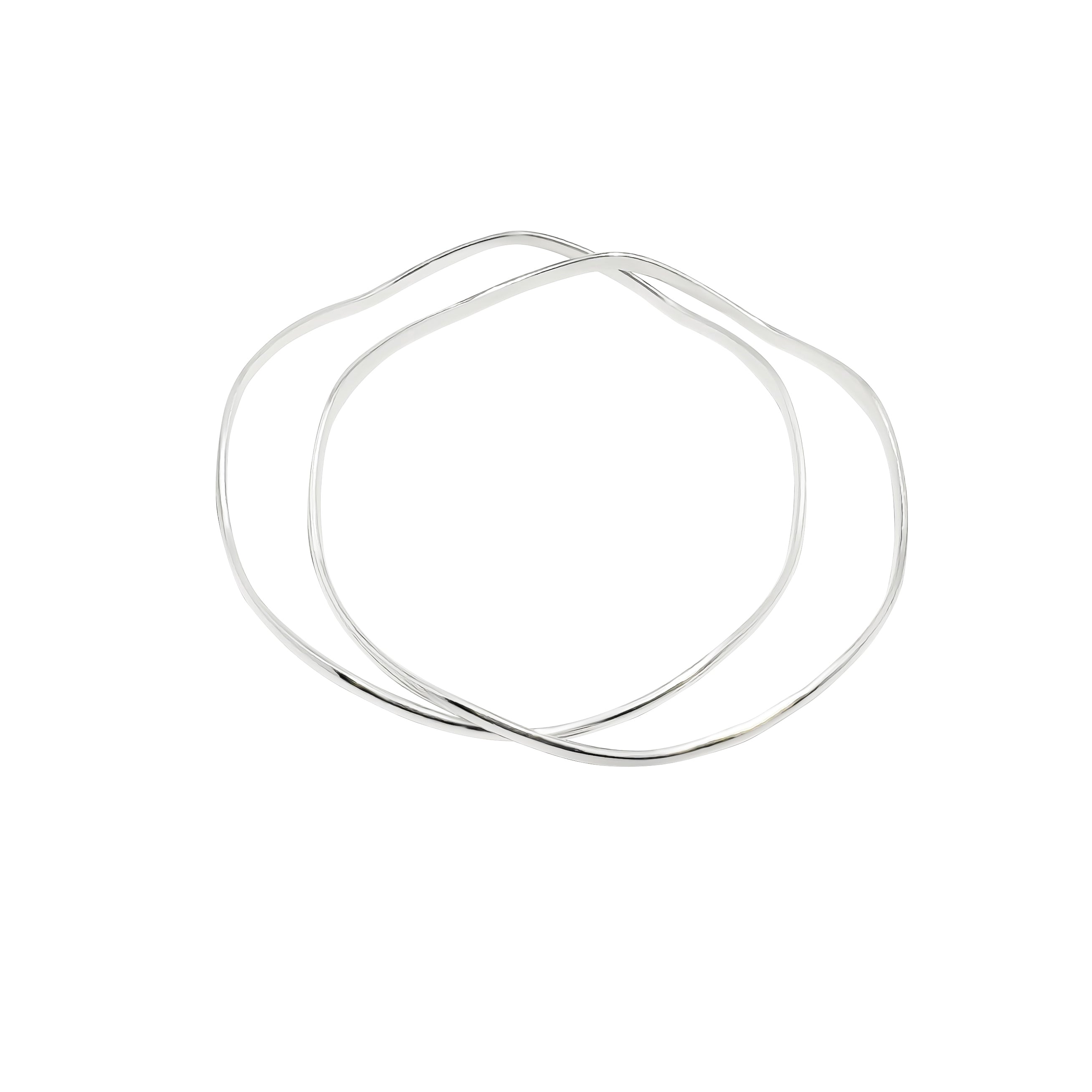 BRAZALETE ONDULADO BAÑO DE PLATA