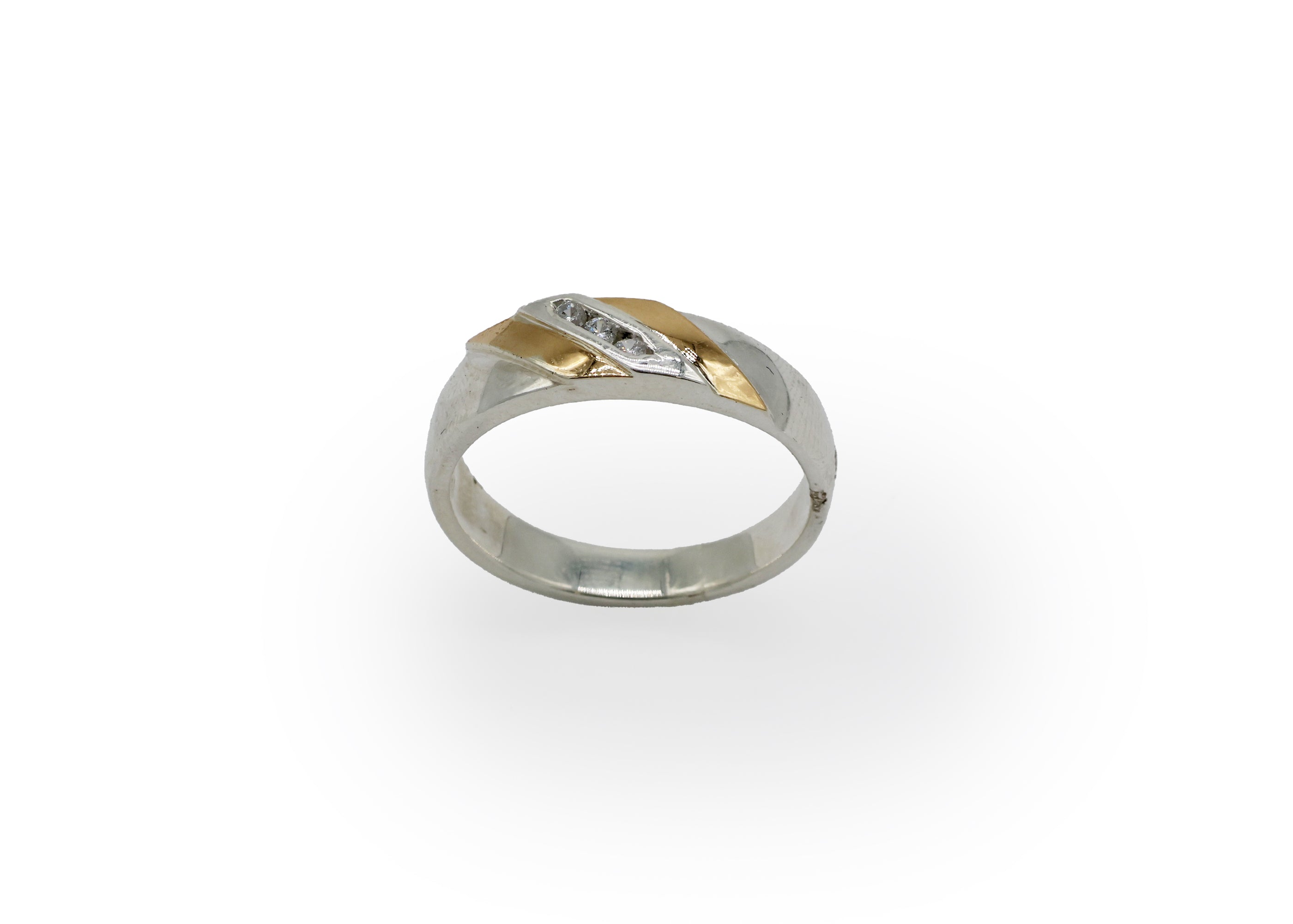 ARO 3 CIRCONES DIAGONAL PLATA Y ORO