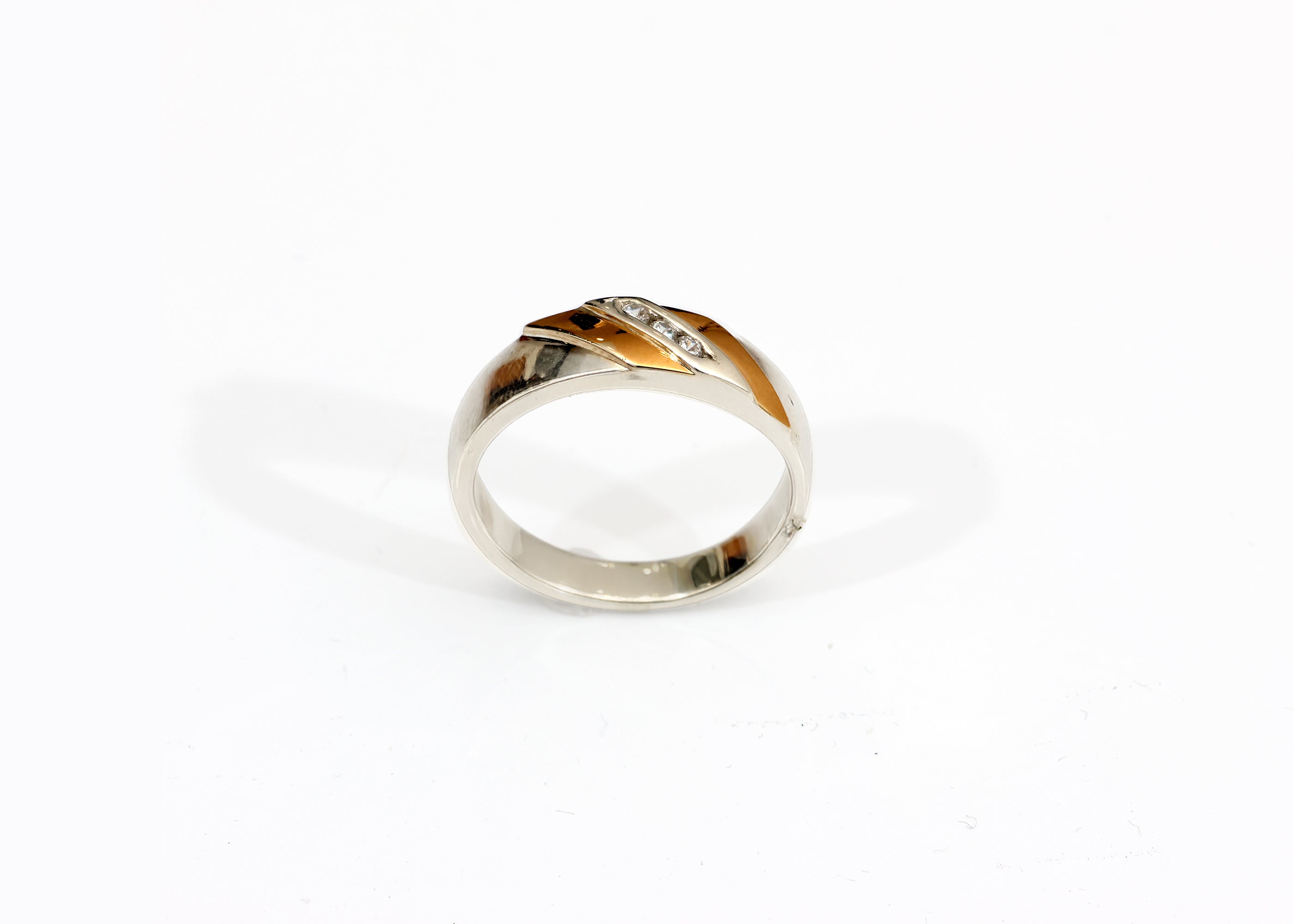 ARO 3 CIRCONES DIAGONAL PLATA Y ORO