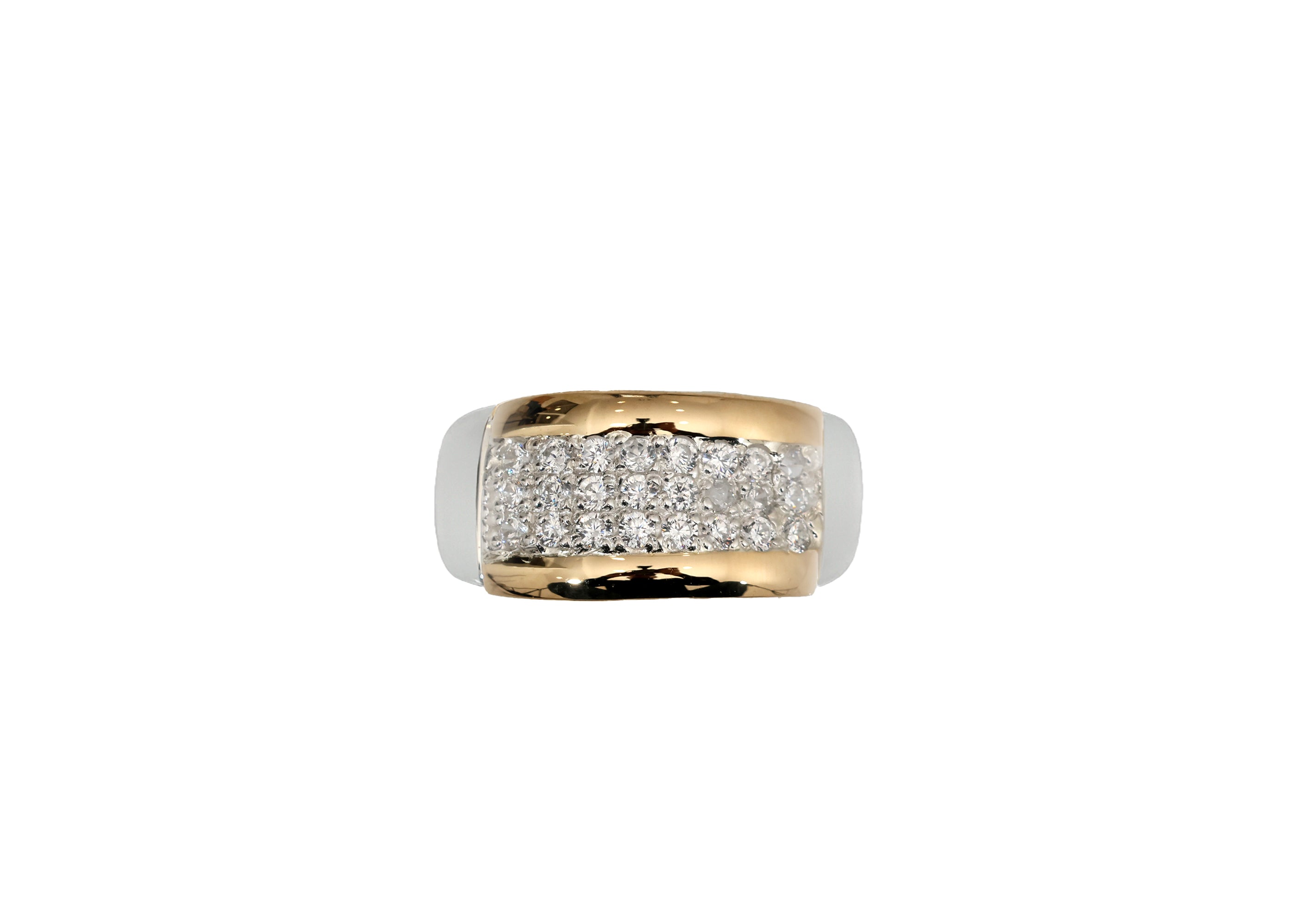 ANILLO CENTELLOS PLATA Y ORO