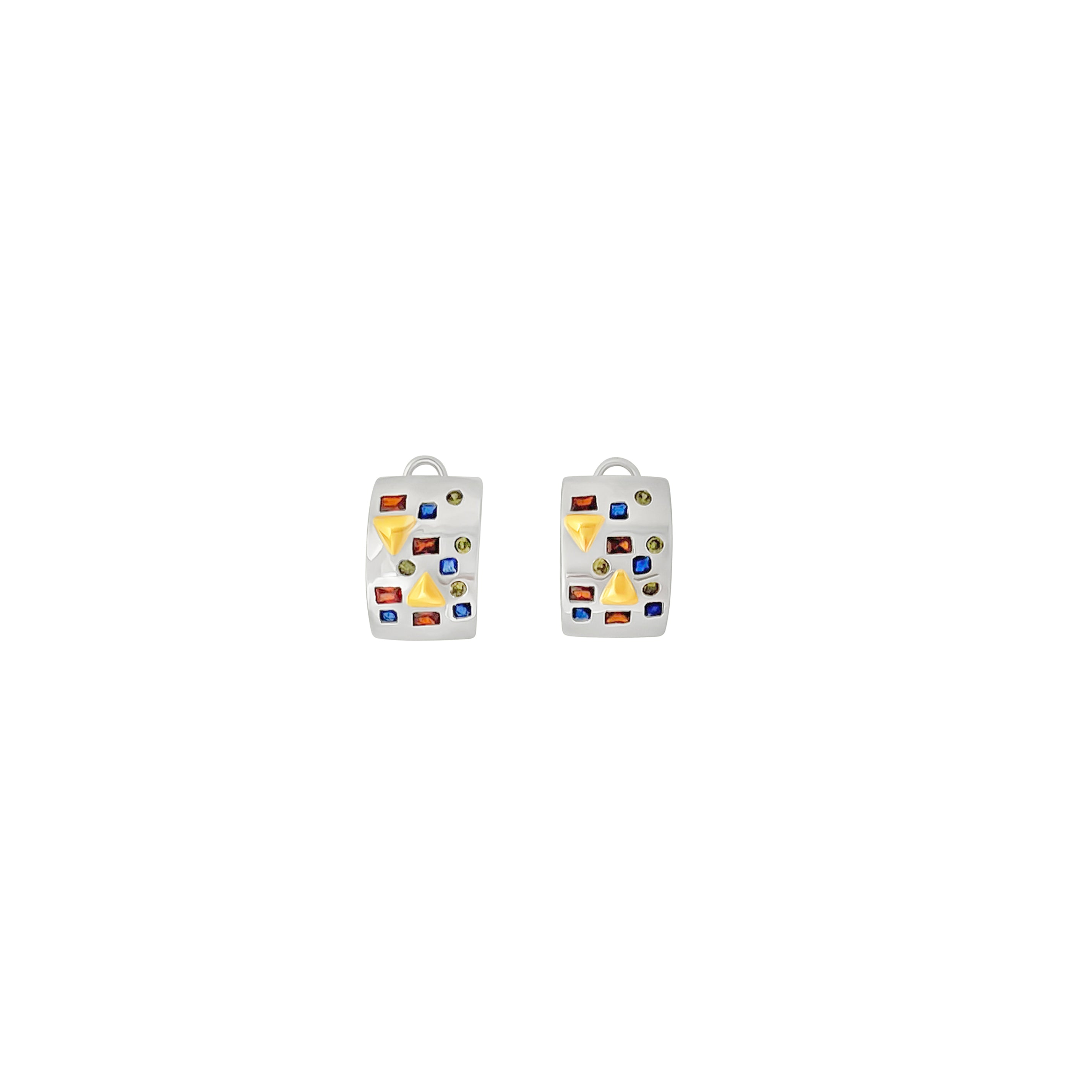 ARETES DÁLMATA PLATA Y ORO