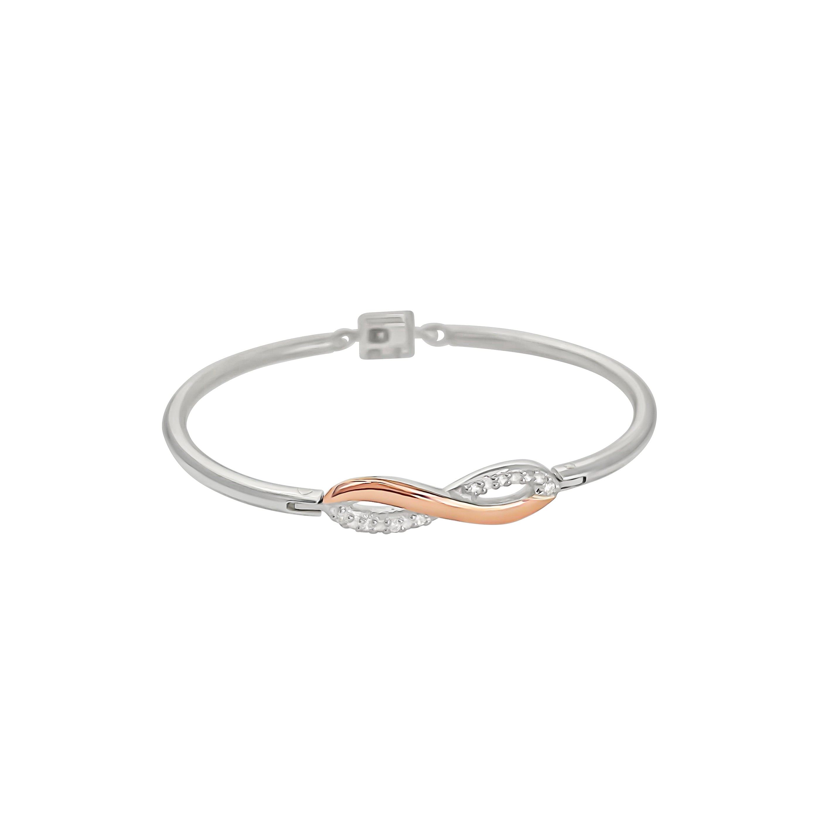 BRAZALETE INFINITO PLATA Y ORO